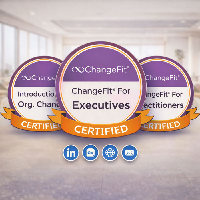 3 of our digital badges lined up with linkedin and cv icons