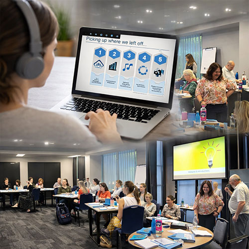 Collage of our different online and in-person events