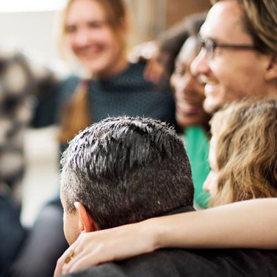 Team huddled together